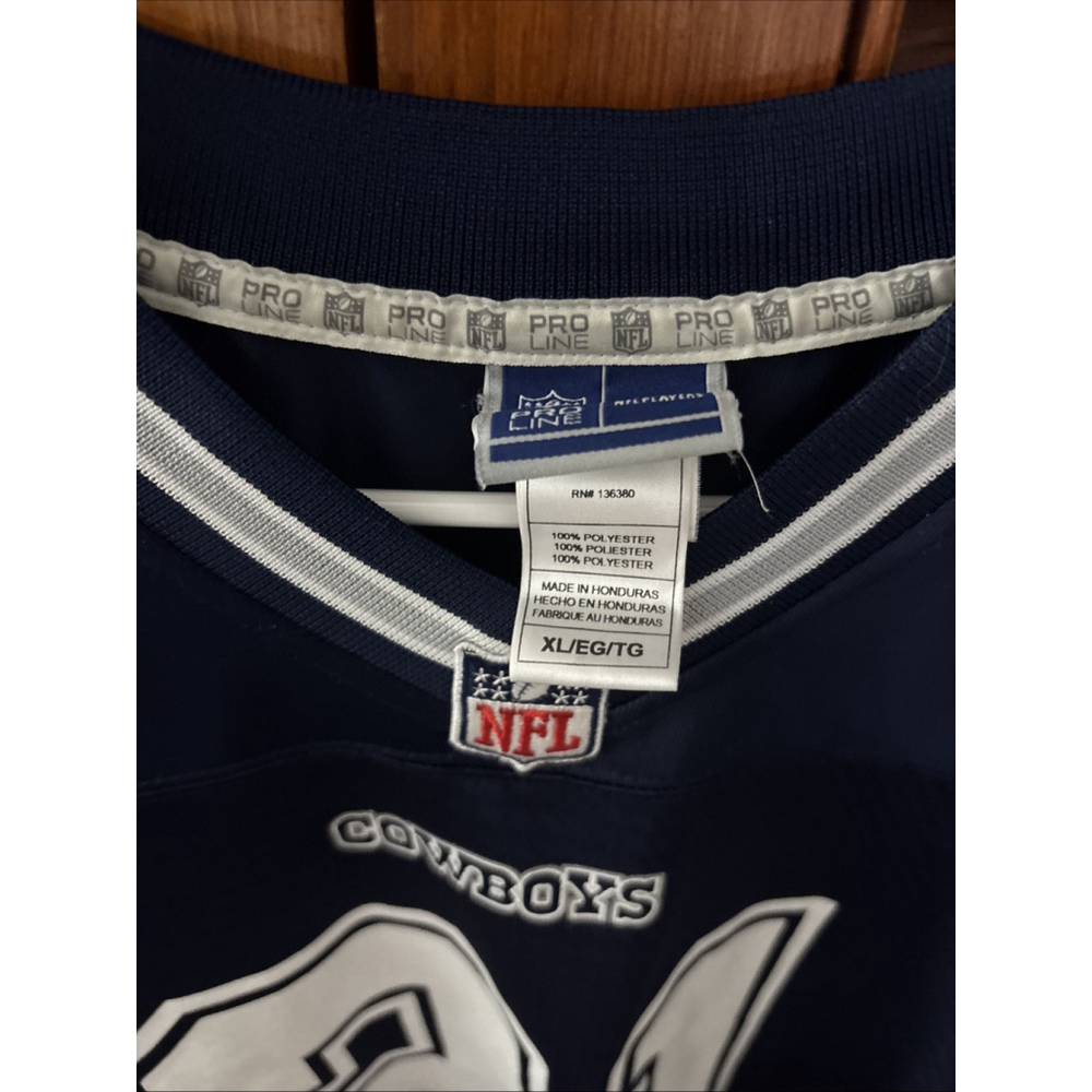 Dallas Cowboys Ezekiel Elliott #21 NFL Pro Line Blue Jersey Men's XL - Picture 4 of 5
